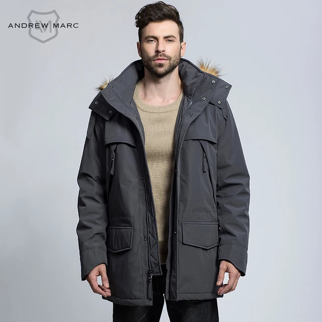 Cheap ANDREW MARC 2016 New Arrival Men Cotton Coat  Size Autumn Winter Thick Plus Parkas Hooded Jacket Overcoat S-XXL TM6AC106