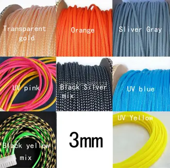 

100M new arrived Black Nylon Braided Cable Sleeving Shielding Sheathing Auto Wire Harnessing 3MM