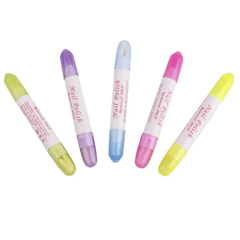 5Pcs/Set 3 Cotton Heads Professional Corrector Pen Nail Polish Remover