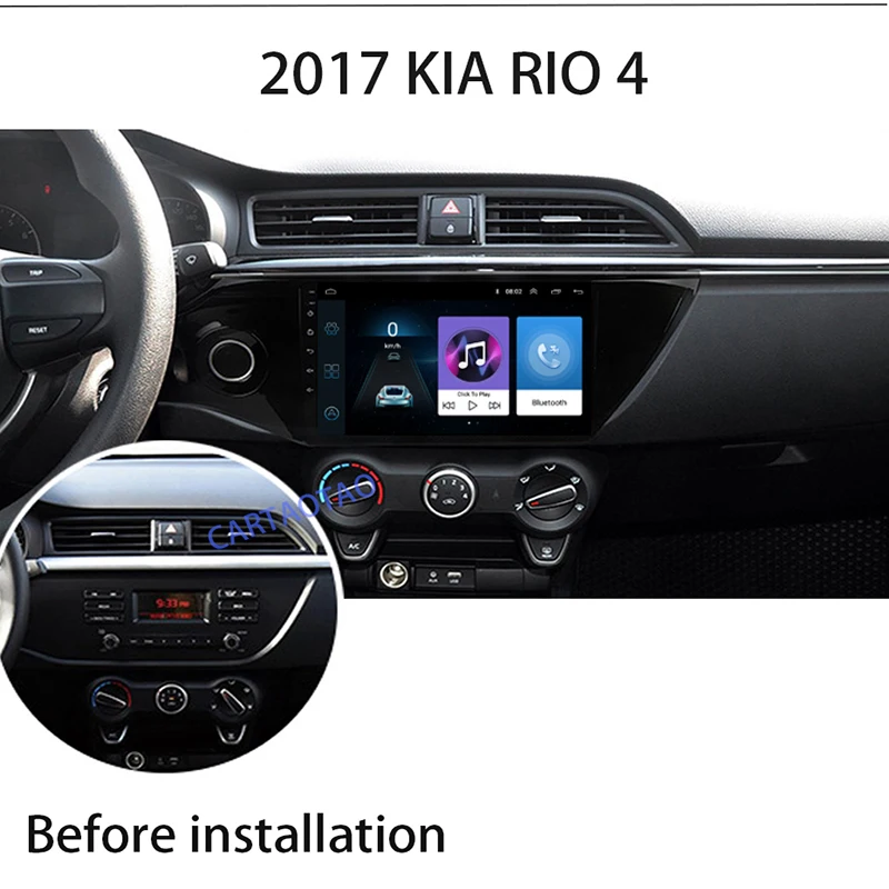 Android 8,1 2din автомобильный радиоприемник gps навигации мультимедийный плеер для Kia RIO 3 4 Rio 2010 2011 2012 2013 gps