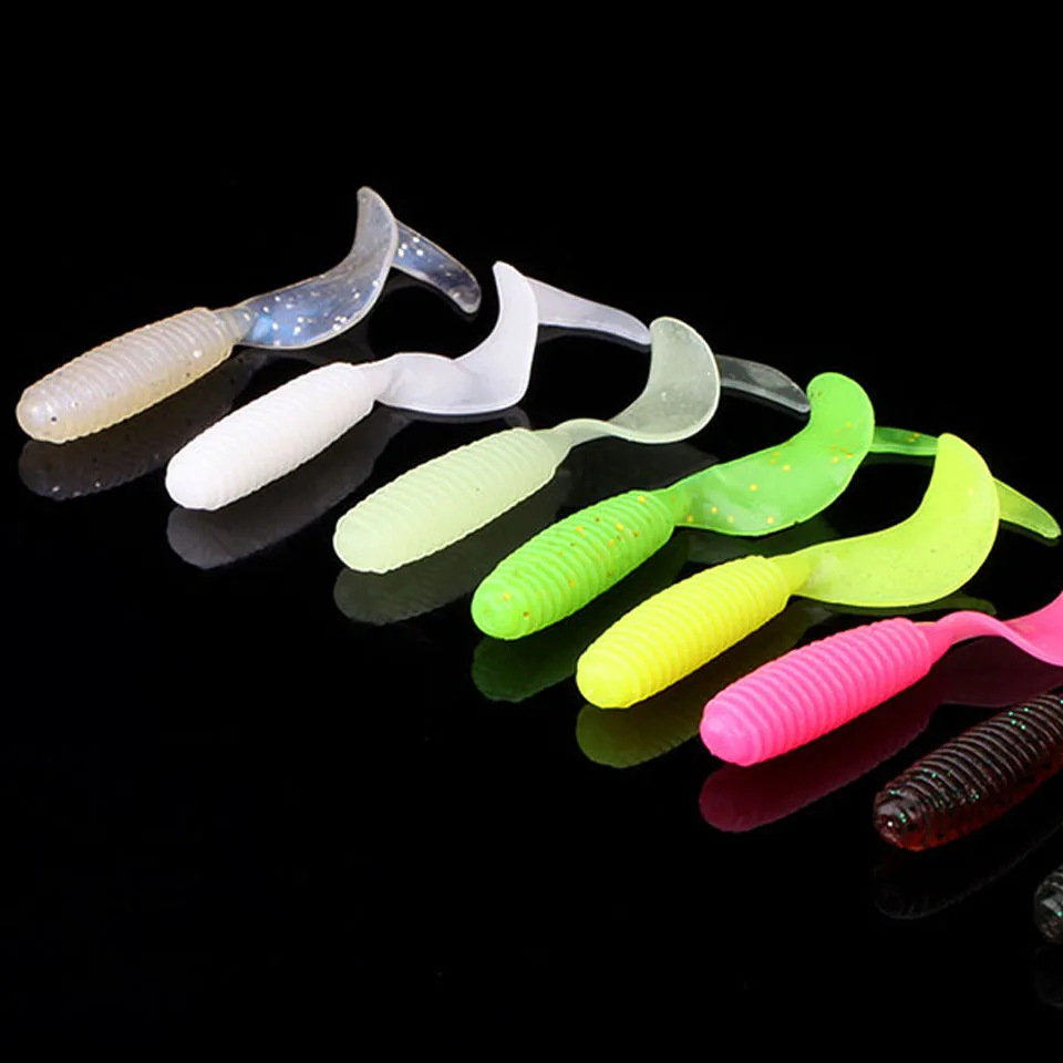 

WALK FISH 6PCS/Lot Fishing Soft Lures 6cm/7cm Grub Artificial Soft Bait Predator Tackle Soft Fishing Lure Worm Wobble