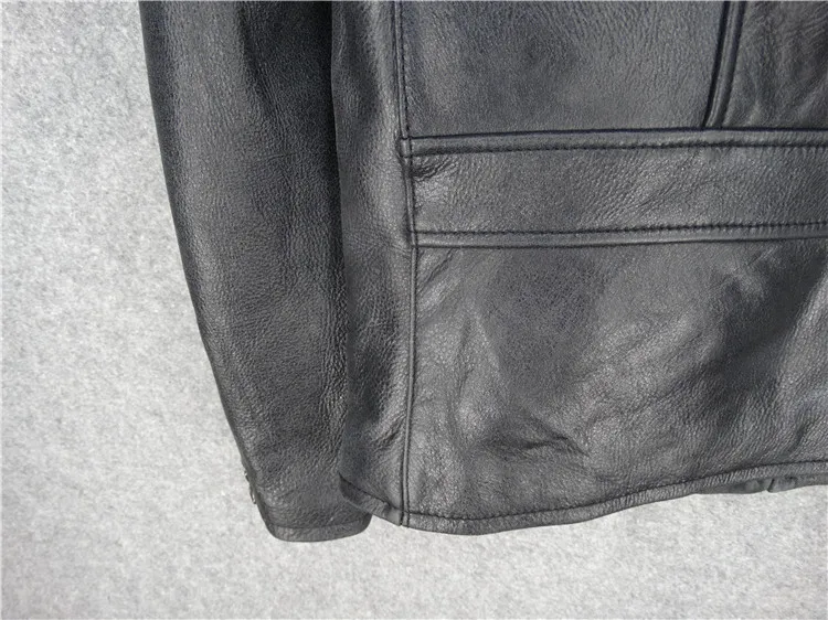 Free shipping.Classic mens leather jacket.genuine leather motor coat.man cowhide quality clothes,brand new vintage warm jackets genuine leather blazers