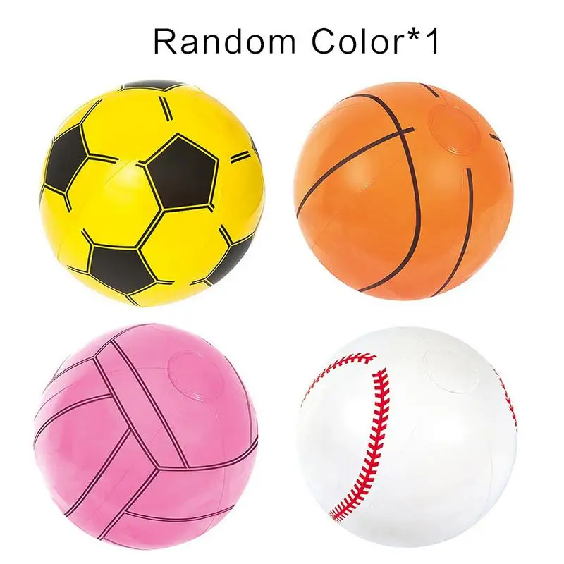 Inflatable Football Goal Volleyball Basketball Water Balloons Swimming Pool Sports Game Toys Beach Party Ball for Children Adult - Цвет: D Random Color