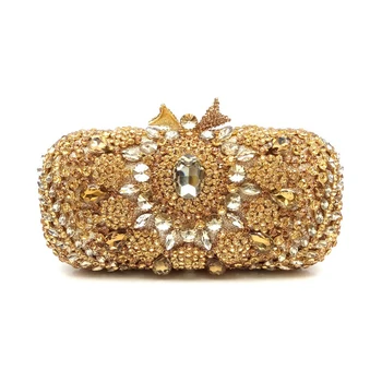 

Luxury women evening party bag bridal wedding bag accessories elegant diamonds clutches bag box crystal bag purses