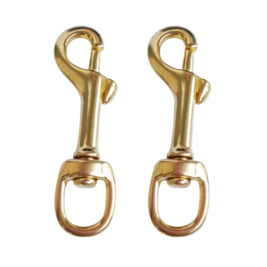 2 Pieces Scuba Diving Dive Swivel Eye Bolt Snap Hook Spring Clip Gear Equipment Swivel Eye Bolt Snap