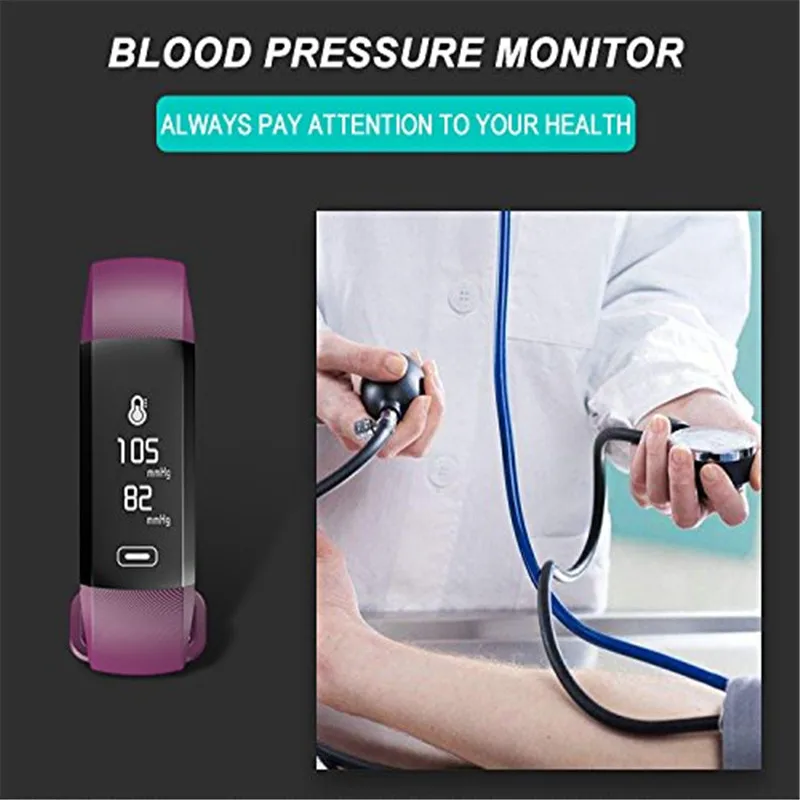 tezer r5 max smart bracelet blood pressure monitor fitness tracker