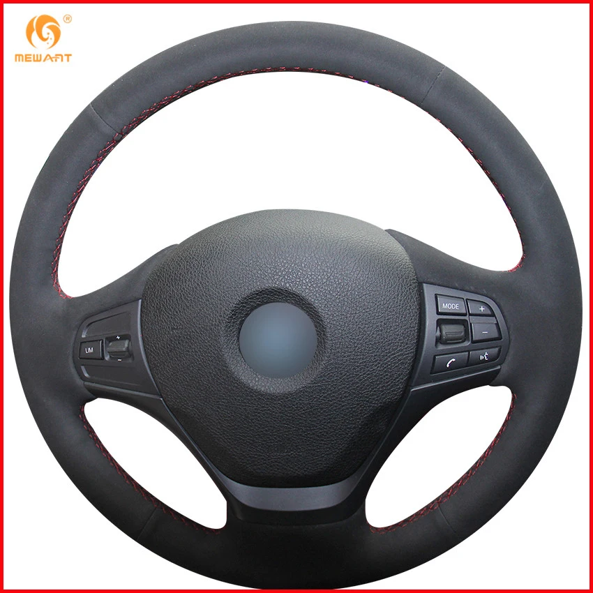 MEWANT черная замша для BMW F30 316i 320i 328i аксессуары интерьера|car steering wheel cover|steering coverwheel