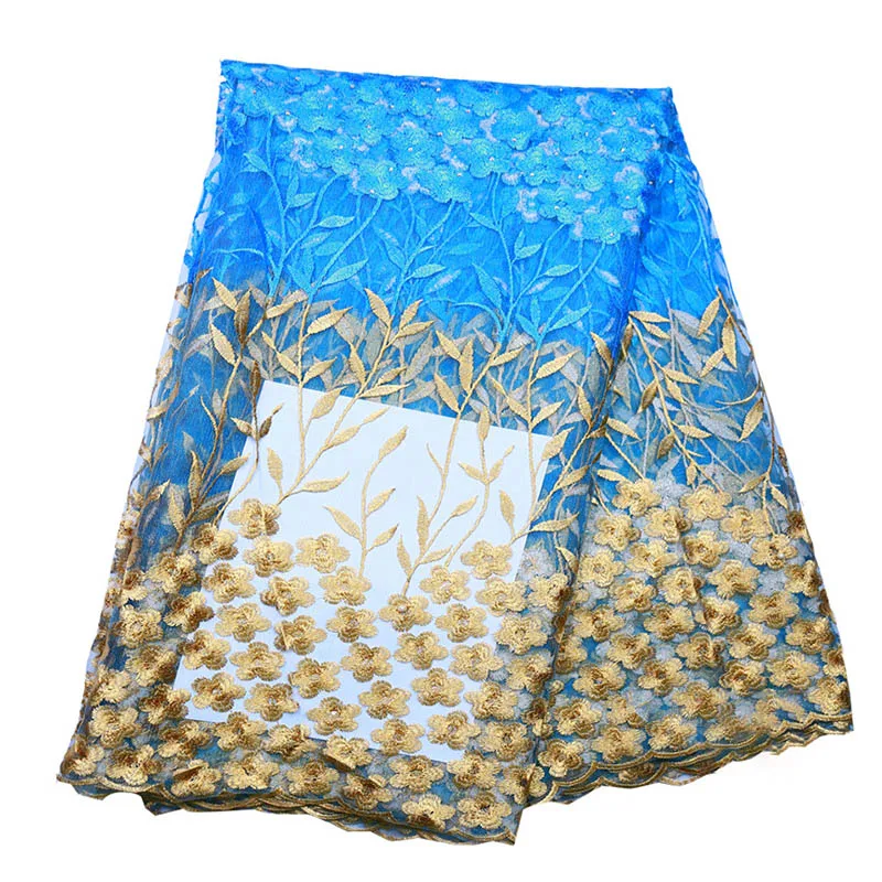 

Nigerian Lace Fabric Dubai Embroidered French Tulle Lace Latest African Lace Fabric 2018 With Stones And Beaded