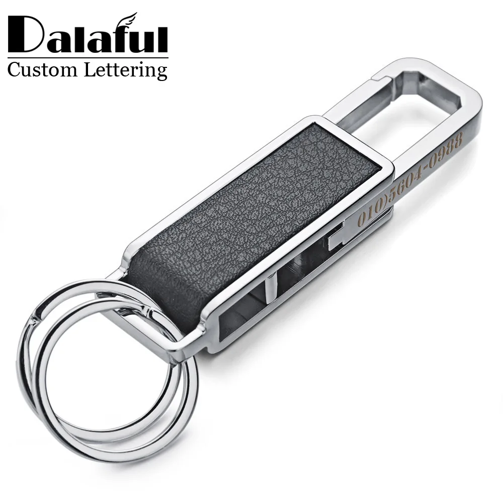 Dalaful Custom Lettering Keychains Keyrings Leather Metal Waist Buckle Rotatable Bottle Opener Tool Key Chains Ring Holder K354 Dalaful Custom Lettering Keychains Keyrings Leather Metal Waist Buckle Rotatable Bottle Opener Tool Key Chains Ring Holder K354