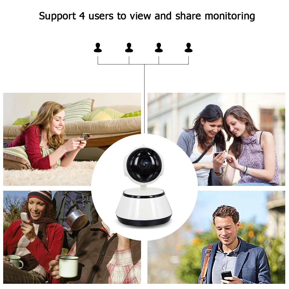 720P HD Wifi мини Ip Беспроводное управление через приложение ИК камера ночного