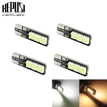 Buy 4pcs T10 LED 194 168 W5W Bright Double No Error Canbus 6 SMD 5050 LED Car Interior Bulbs Light Parking Width Lamps Warm White Free Shipping