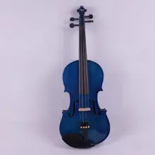 4-струнная 4/4 Новая электрическая акустическая скрипка синий цвет#1-2542