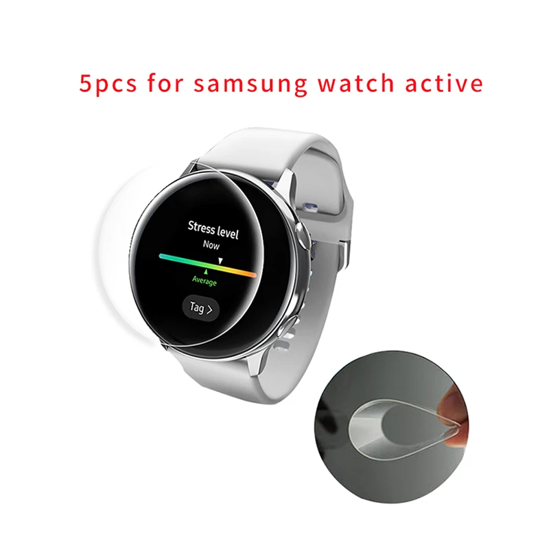 

5 Pcs Soft TPU Ultra Anti-explosion Protective Film Guard For Samsung Galaxy Watch Active SmartWatch LCD Screen Protector Cover