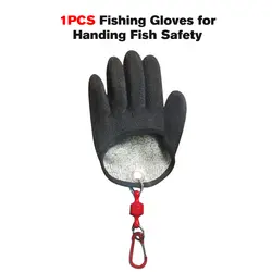 1 шт рыболовные перчатки для передачи рыбы безопасности анти-прилипания противоскользящие перчатки (Цвет: черный Размер: L)
