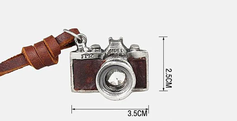 Fashion Men Necklace Pendant Jewelry Leather Necklace For Men Chain Male Collar Vintage Accessories (5)