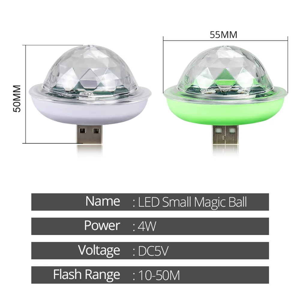 Миниатюрный USB светильник для вечевечерние диско RGB волшебный хрустальный шар