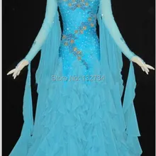 Высокое качество Для женщин 8 цветов S-XXL спандекс одежда с длинным рукавом марли подол современный платье для танцев Костюмы для бальных танцев платье для танцев Для женщин современные b-0227