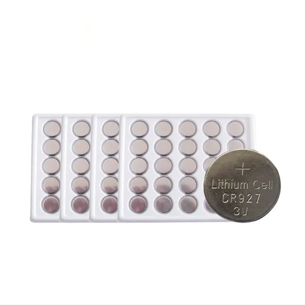 100Pcs CR927 3V DL927 BR927 ECR927 5011LC 927 EE6259 30mAh Lithium Coin Cells battery free