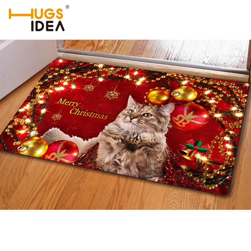 Merry Christmas Words Front Door Mat Entrance Doormat Festival Home
