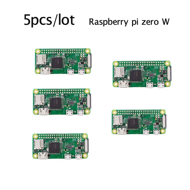 

5pcs/lot Raspberry Pi Zero W Board 1GHz CPU 512MB RAM with Built-in WIFI & Bluetooth RPI 0 W