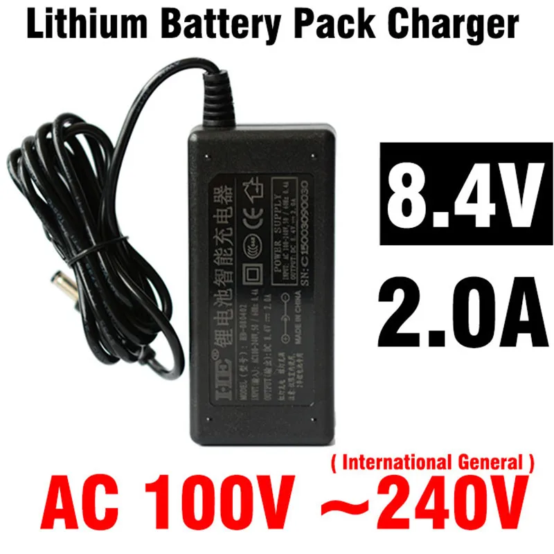 

KingWei Portable KingWei Charger 8.4v 2A 18650 Rechargeable Battery Pack Charger Lithium 5.5mm EU US Plug