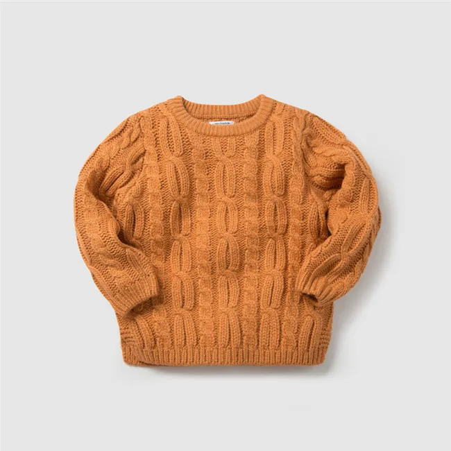Mini Balabala/Детский свитер; Модный вязаный шерстяной свитер для маленьких мальчиков; детская зимняя вязаная одежда; одежда для От 2 до 7 лет - Цвет: Brown
