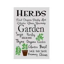 A4 Size DIY Craft Herb Garden Design Stencil Template For Wall Painting Scrapbooking Stamping Album Decorative Embossing Cards A4 Size DIY Craft Herb Garden Design Stencil Template For Wall Painting Scrapbooking Stamping Album Decorative Embossing Cards