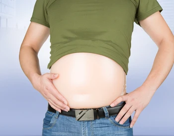 

8~10month 2500g Promotion Silicone Fake Belly Artificial Beer Belly for Pregnance Test Cosplay Twins Pregnant Fake Belly Fat