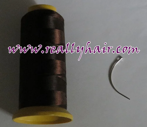 

1 Roll hair weaving thread / High Intensity Polyamide Nylon Thread and 144pcs weaving needles /C type needles/curved needle