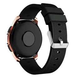 Sport Soft Silicone Bracelet Wristband Replacement Strap for 20mm width strap (Black)