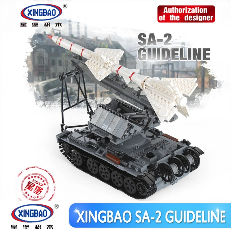 

Xingbao 06003 1623Pcs Military Series The SA-2 Guideline Set Building Blocks Bricks Children Educational Boy`s Toys Model Gifts