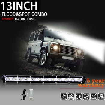 

13 inch 60W offroad led light bar 12V 24V Spot Flood led Work Light for Jeep Car 4WD Truck 4x4 SUV ATV