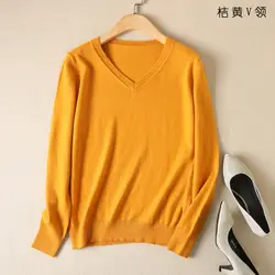 Женский осенний свитер тонкий пуловер топы свитера в Корейском стиле