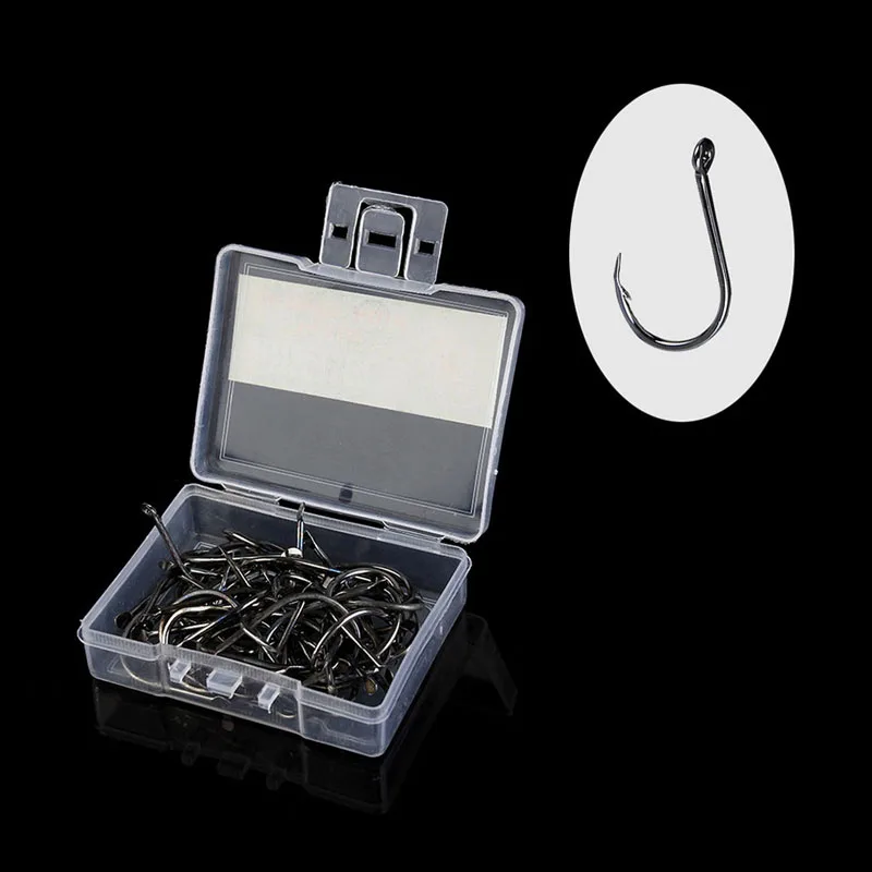 100PCS 1 Box Steel Fishhooks Carp Fishing Jig Head Set Pesca Fishing High carbonTackle carp fishing hooks 100PCS 1 Box Steel Fishhooks Carp Fishing Jig Head Set Pesca Fishing High carbonTackle carp fishing hooks