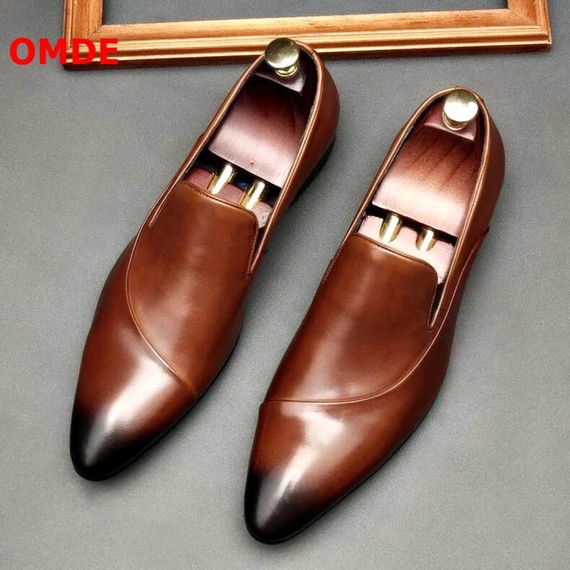 mens pointed toe slip on shoes