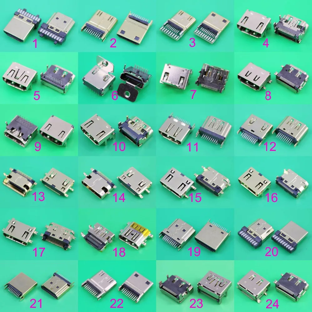 

YuXi for HDMI Male Plate 19Pin Plug Wire Solder for DIY Connectors
