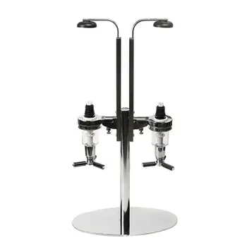 

Double Bottle Liquor Dispenser Stand Drink Wine Dispenser Drinkware Set Practical Wine Pourer