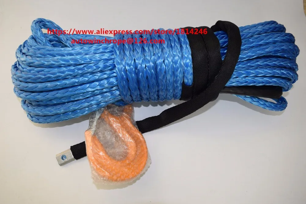 Blue 12mm*30m Replacement Synthetic Rope ATV Winch Cable 12mm Towing | Автомобили и мотоциклы
