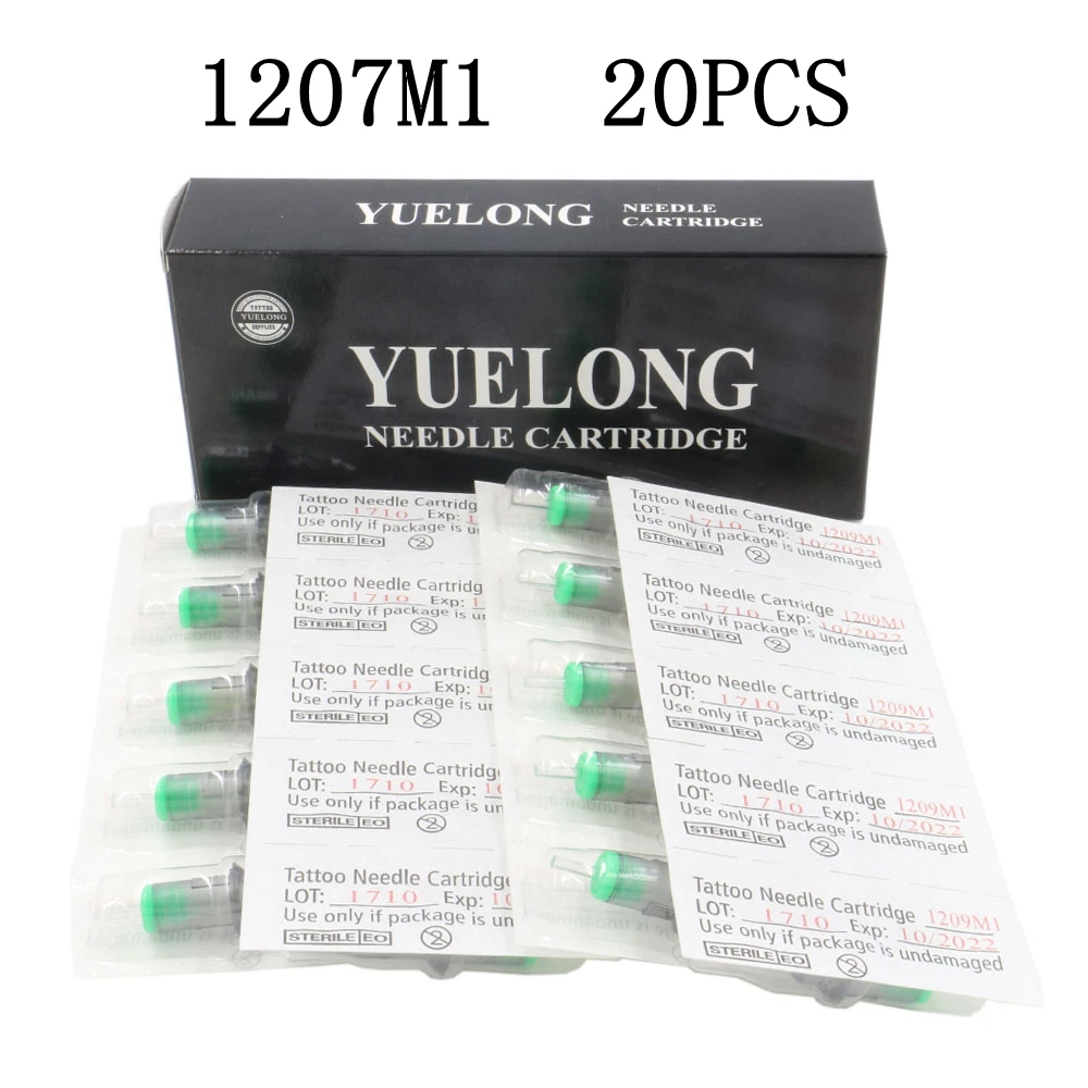 Cartridge Needles 1207M1 20pcs/box 0.35MM Green Color Disposable