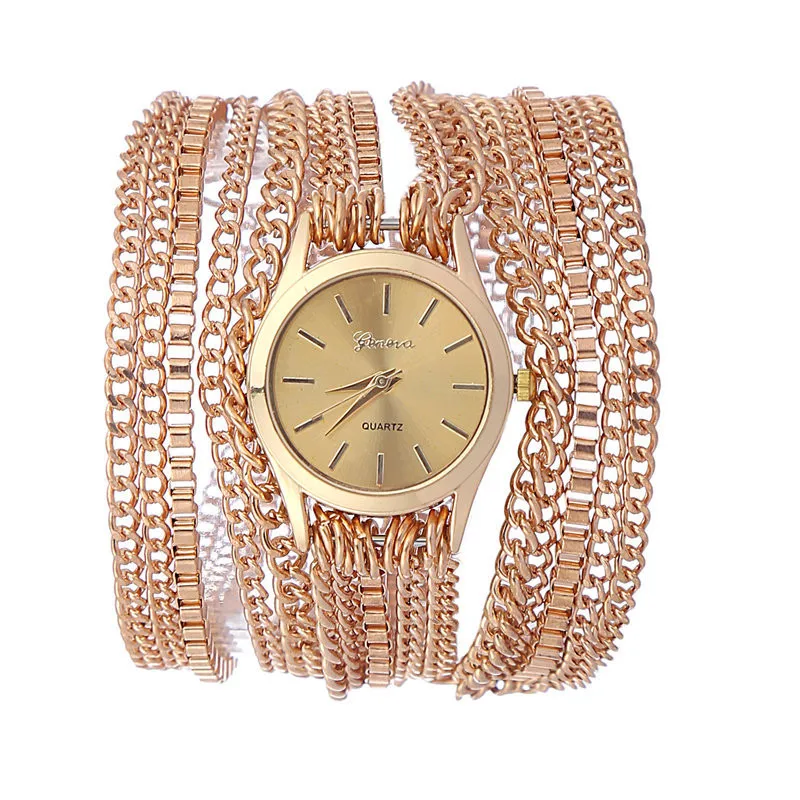 High-Quality-New-Luxury-Geneva-Women-Casual-Watch-ladies-gold-Quartz-Wristwatch-Multilayer-chain-strap-Dress