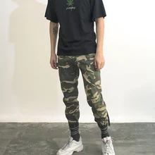Брюки карго Модные мужские тренировочные брюки уличная одежда хип-хоп брюки карандаш карман военный стиль High street