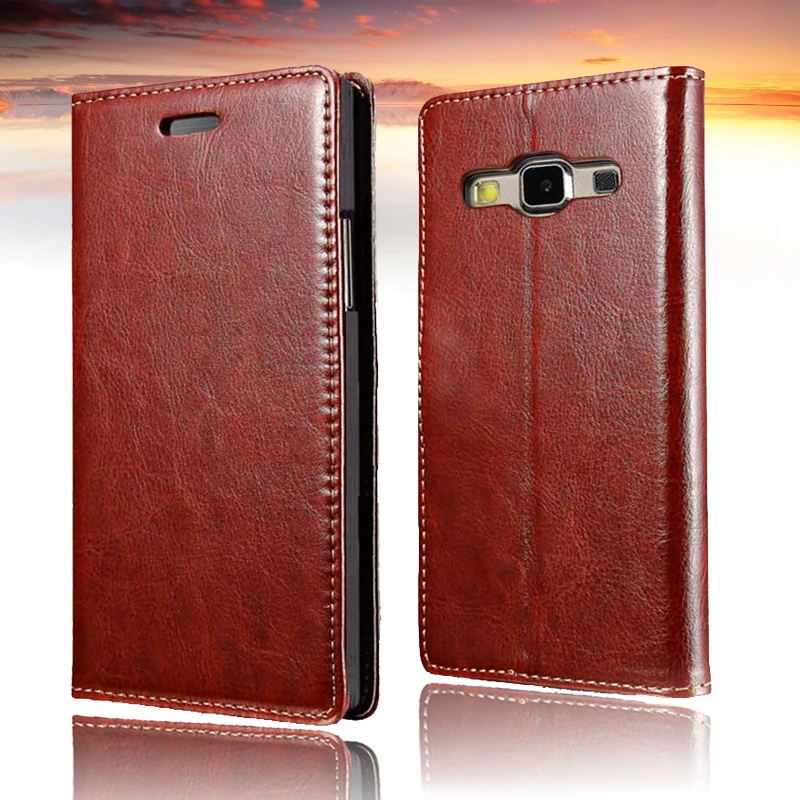 

Case For Samsung Galaxy A7 A7000 Luxury Retro PU Leather Coque Stand Cover Flip Cover Galaxy A7 Flip Case For Samsung A7 Covers