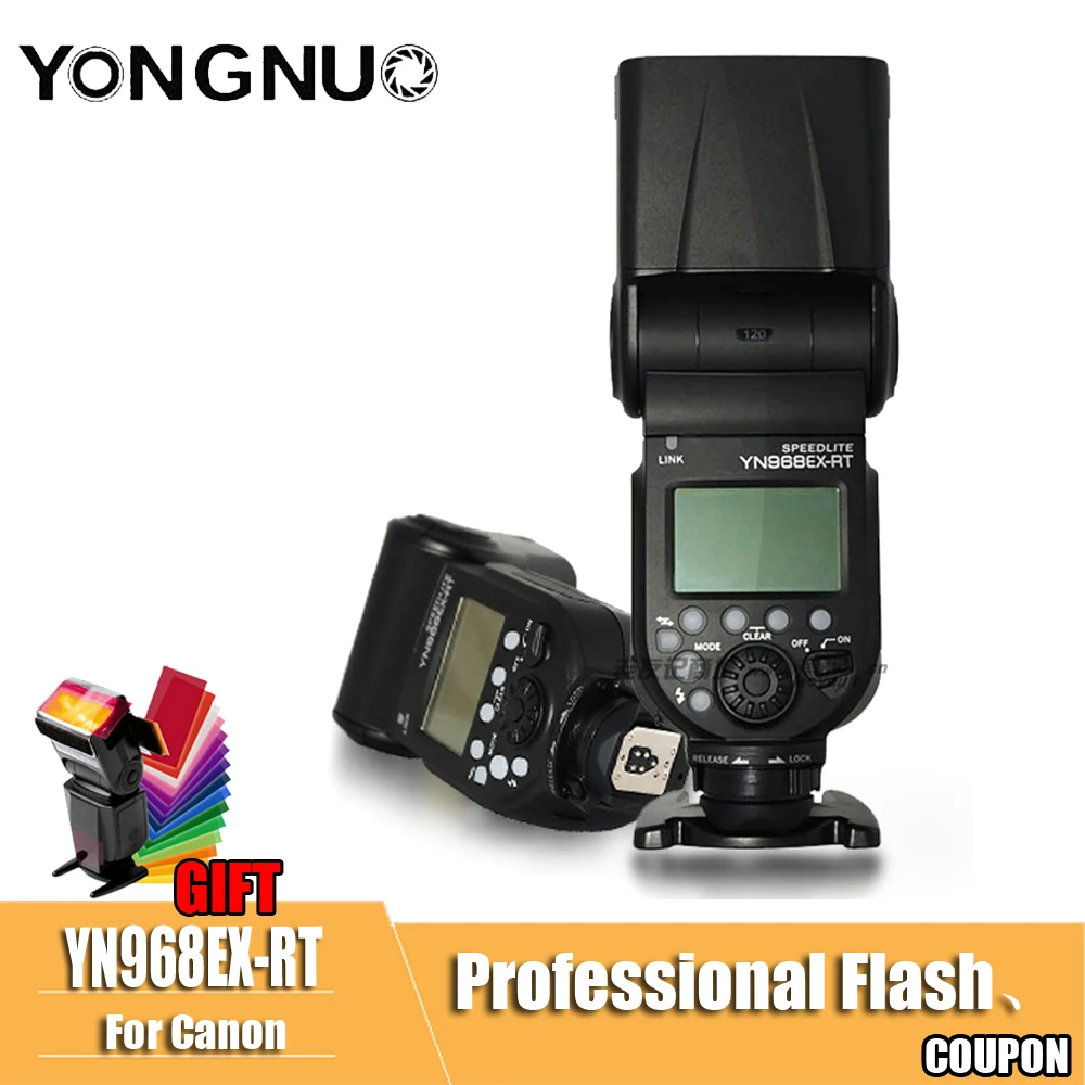 

Yongnuo Original YN968EX-RT YN968EX Anti-Throw Wireless Flash Speedlite TTL LED Light for Canon Camera,Support YN-E3-RT\YN600EX