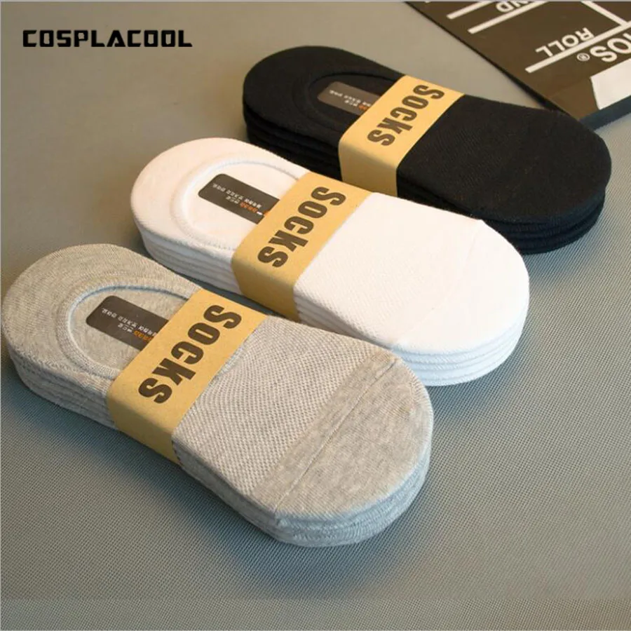 

Men Mesh Invisible Fashion Casual Silica gel Antiskid Shallow mouth low cut ped sock Solid color thin Breathable summer sock