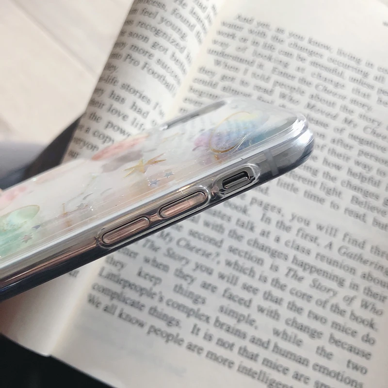 Роскошный блестящий чехол для телефона с милой космической планетой для iPhone XS MAX XR X 7 8 Plus, прозрачная Мягкая силиконовая задняя крышка для iPhone 6 6S 7Plus