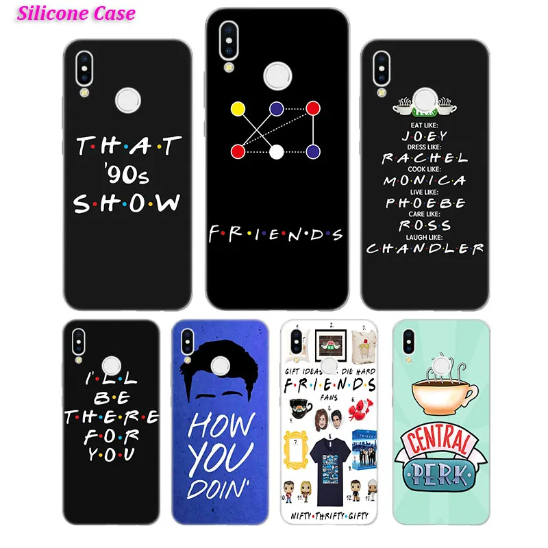 

Silicone Case Friends TV Show Collage quote for Huawei P Smart 2019 Plus P30 P20 P10 P9 P8 Lite Mate 20 10 Pro Lite Nova 3i Cove