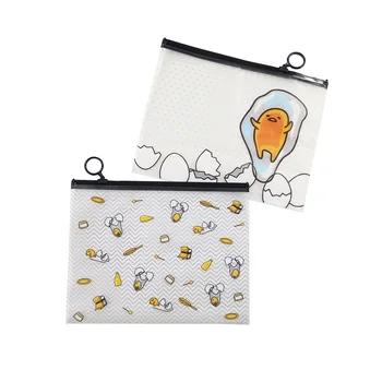 

20 Pcs/lot Cute Cartoon Gudetama Transparent Pencil Case Mr.Lazy Egg PVC Pencil Case For Girls Boys Kawaii Office School Supplie
