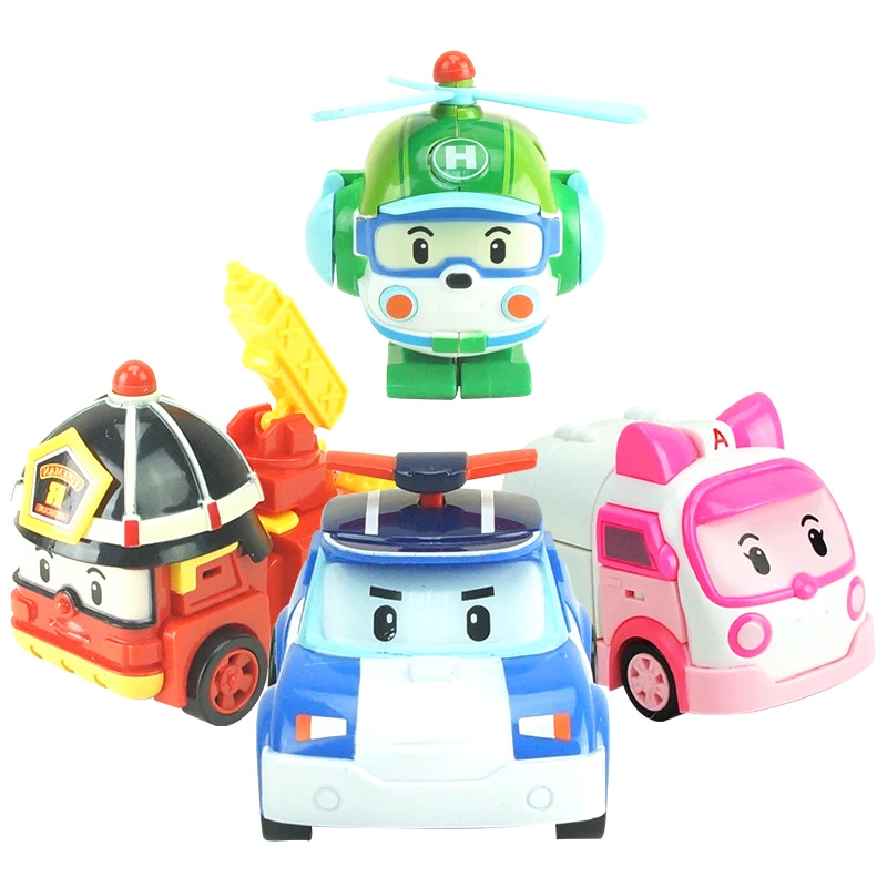 Одна штука Классическая трансформация Robocar фигурки героев игрушки для детей