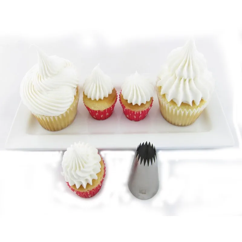 

BH012 20 teeth Nozzle Perfect Stainless Steel Cake Decorating Spouts Sugar Glaze Peaceful Tips Baking Kitchen Tools