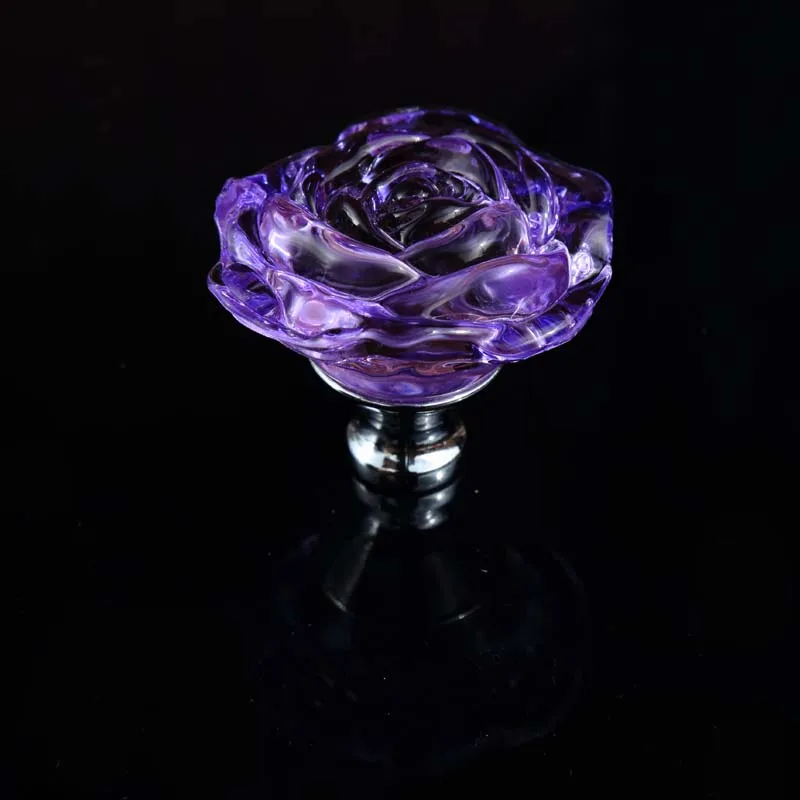 55mm Vidrio colorido Rosa cristal armario cocina gabinete vino librería